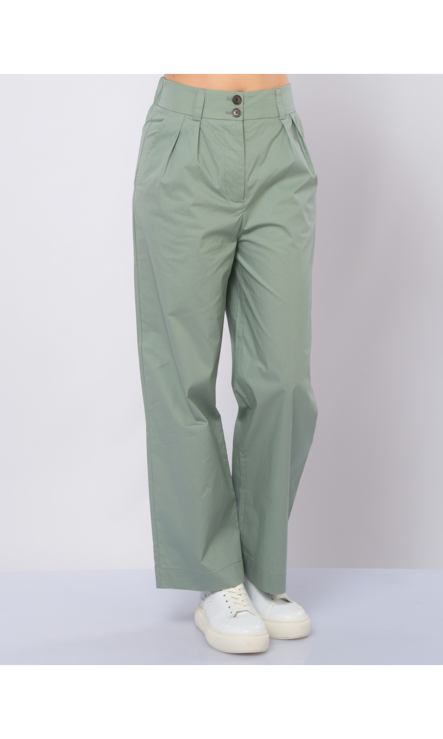 pantalone da donna Woolrich in cotone con pinces