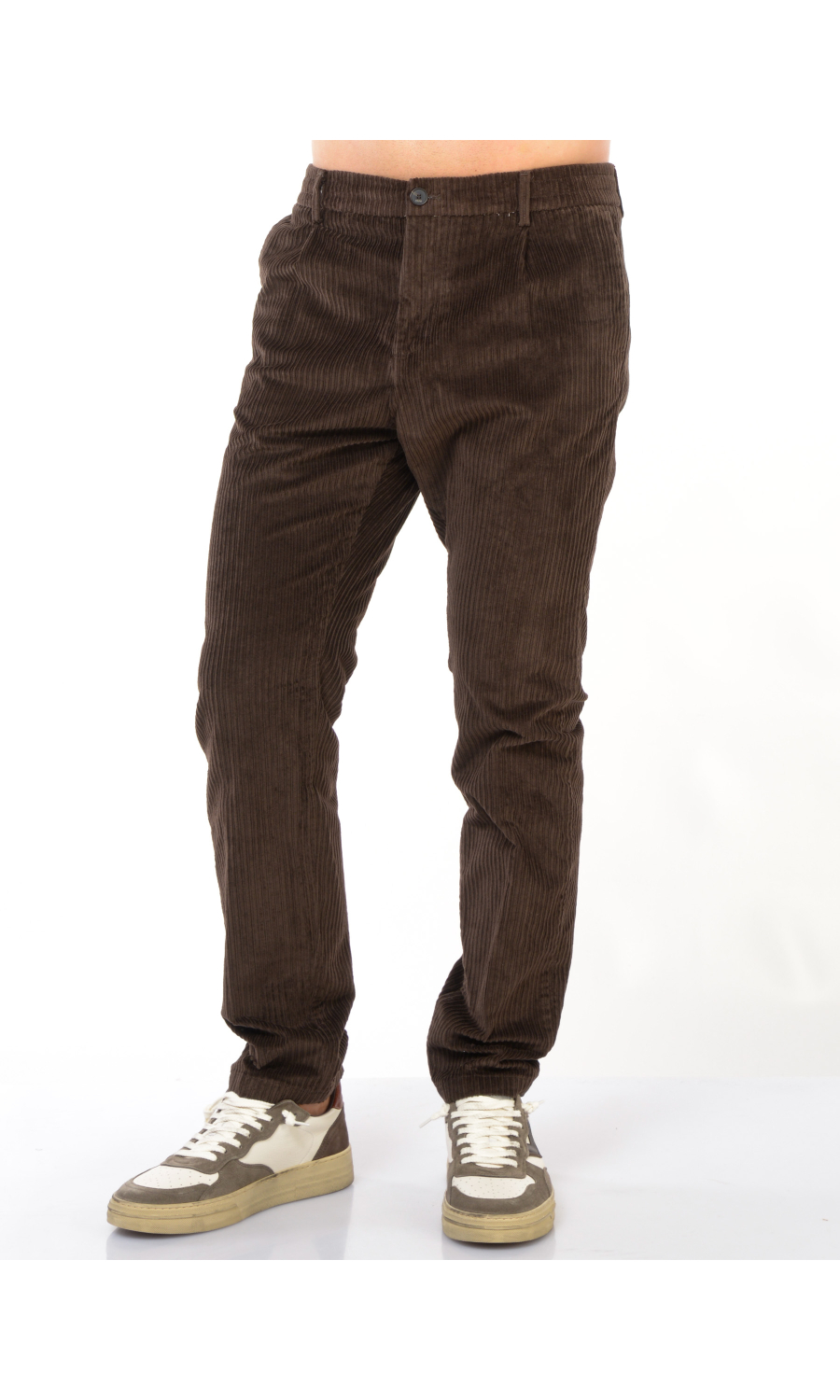 pantalone da uomo Cruna in velluto rigato con coulisse