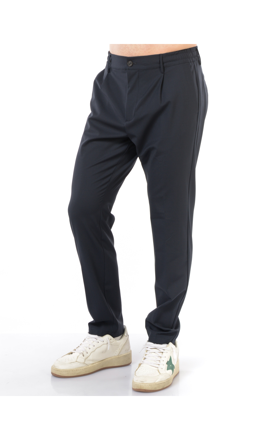 pantalone da uomo Cruna in lana con pinces ed elastico