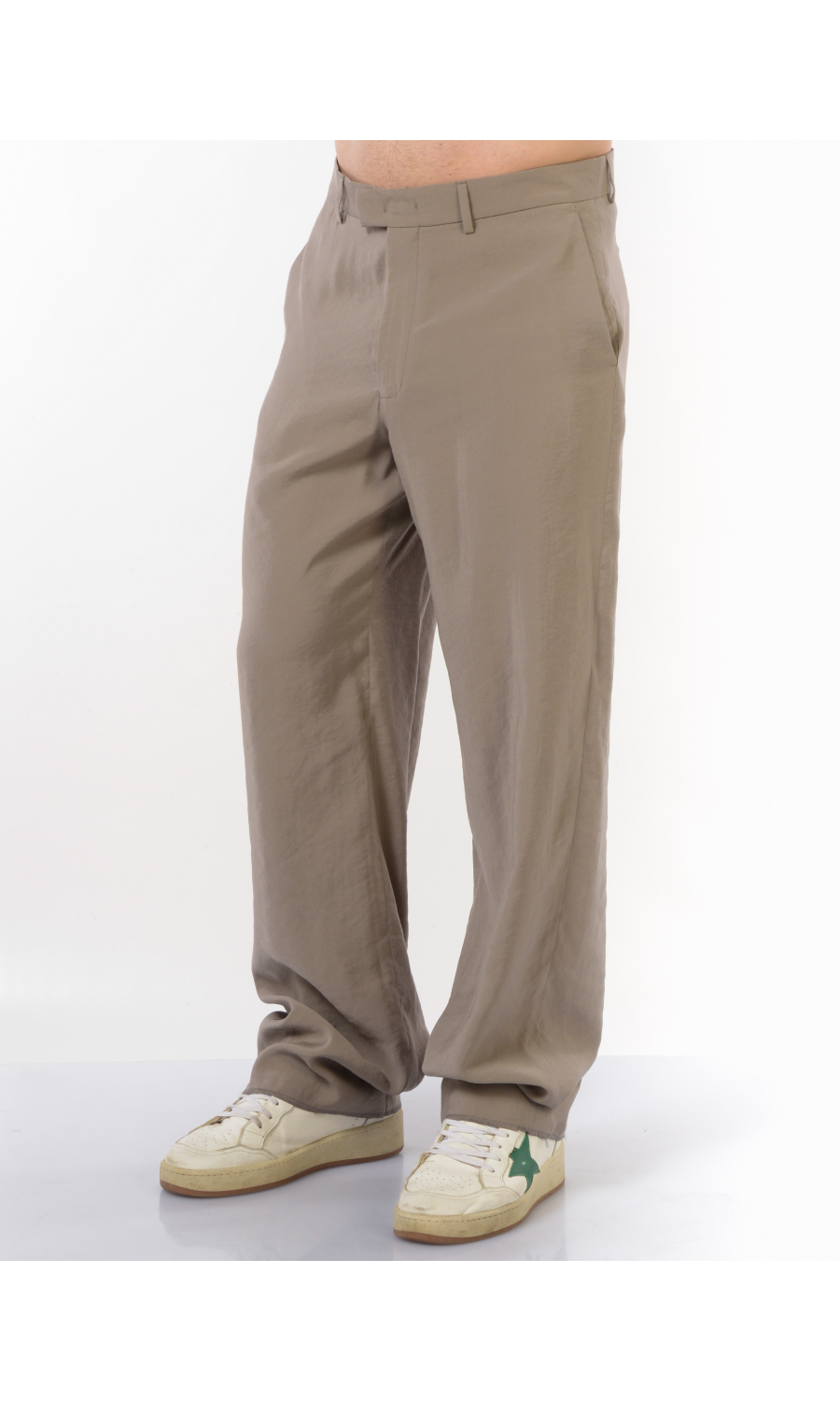 pantalone da uomo Emporio Armani chino in tessuto fluido