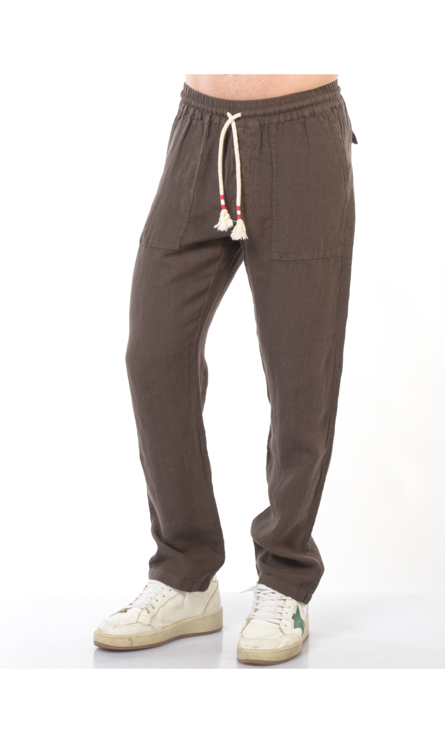pantalone da uomo Mc2 Saint Barth in lino con coulisse