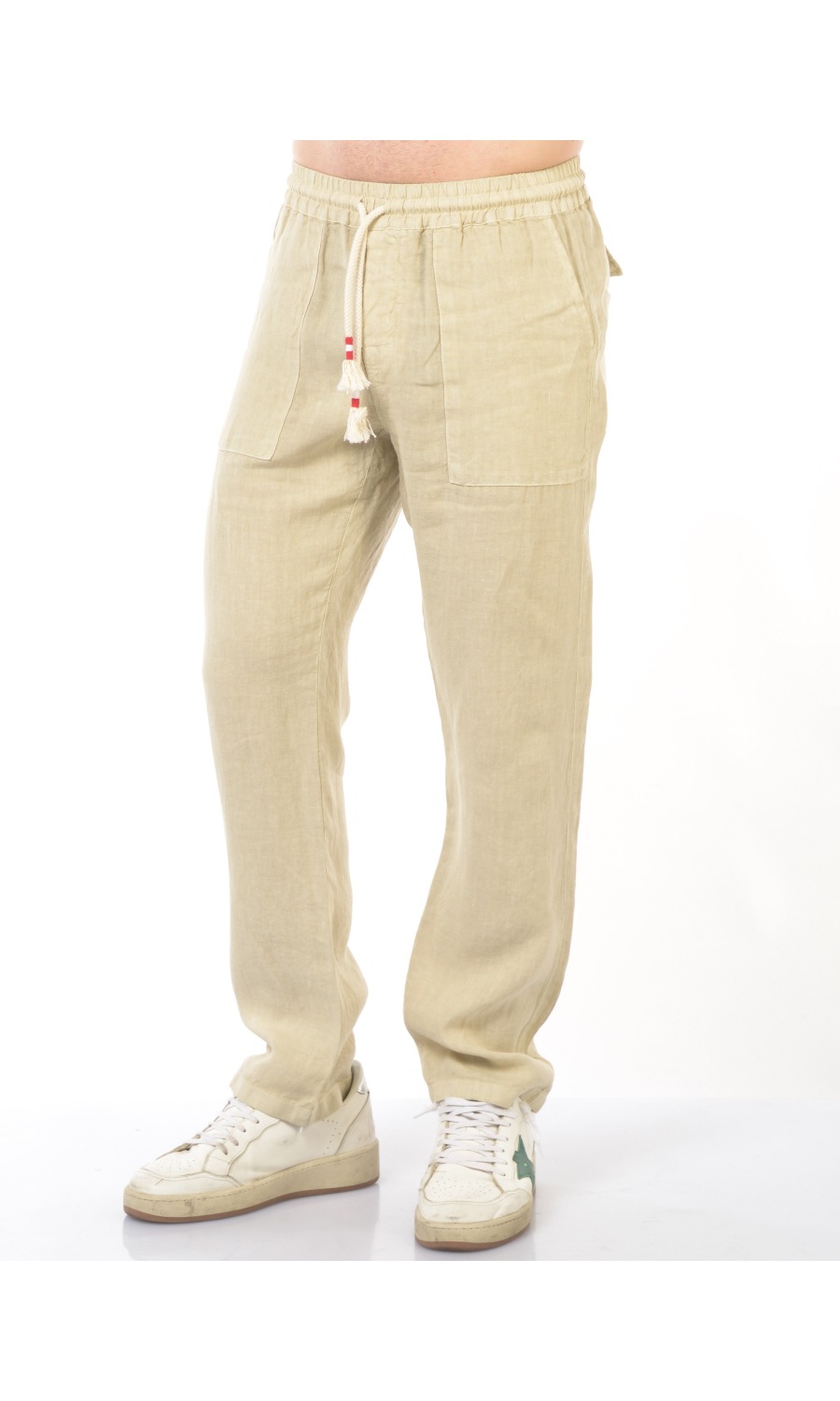 pantalone da uomo Mc2 Saint Barth in lino con coulisse