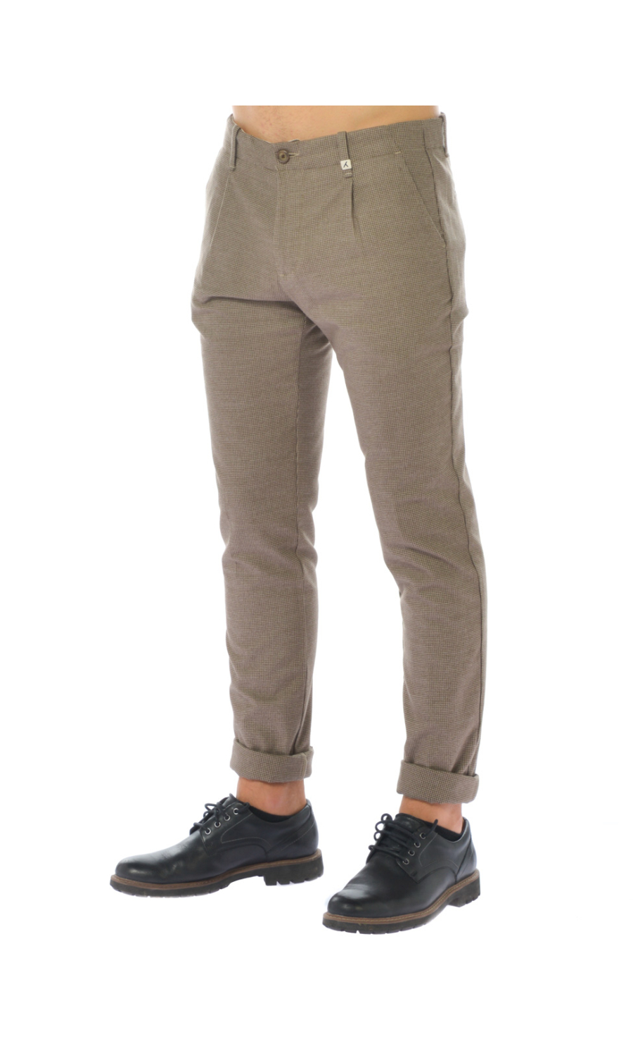 pantalone da uomo Myths micro pied de poul con pinces