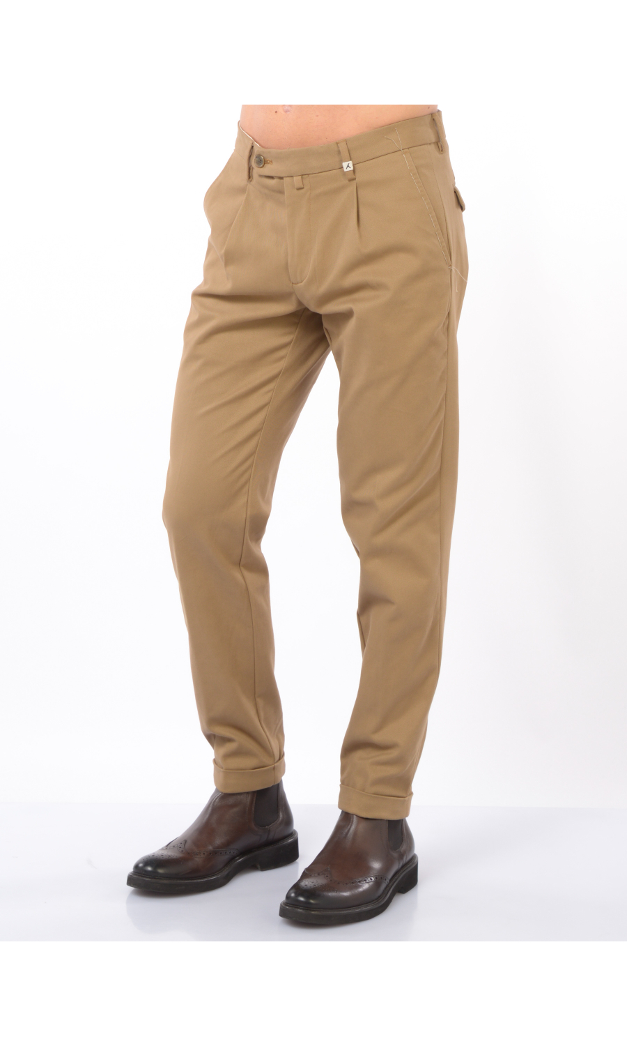 pantalone da uomo Myths con pinces e balza