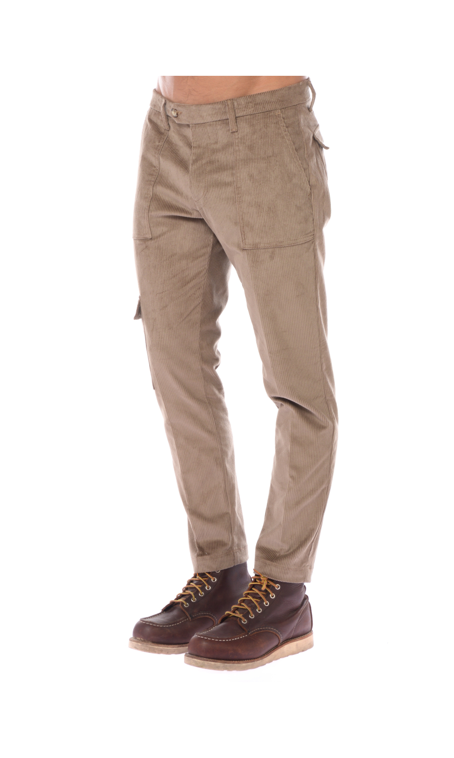 pantalone da uomo Qb24 cargo in velluto