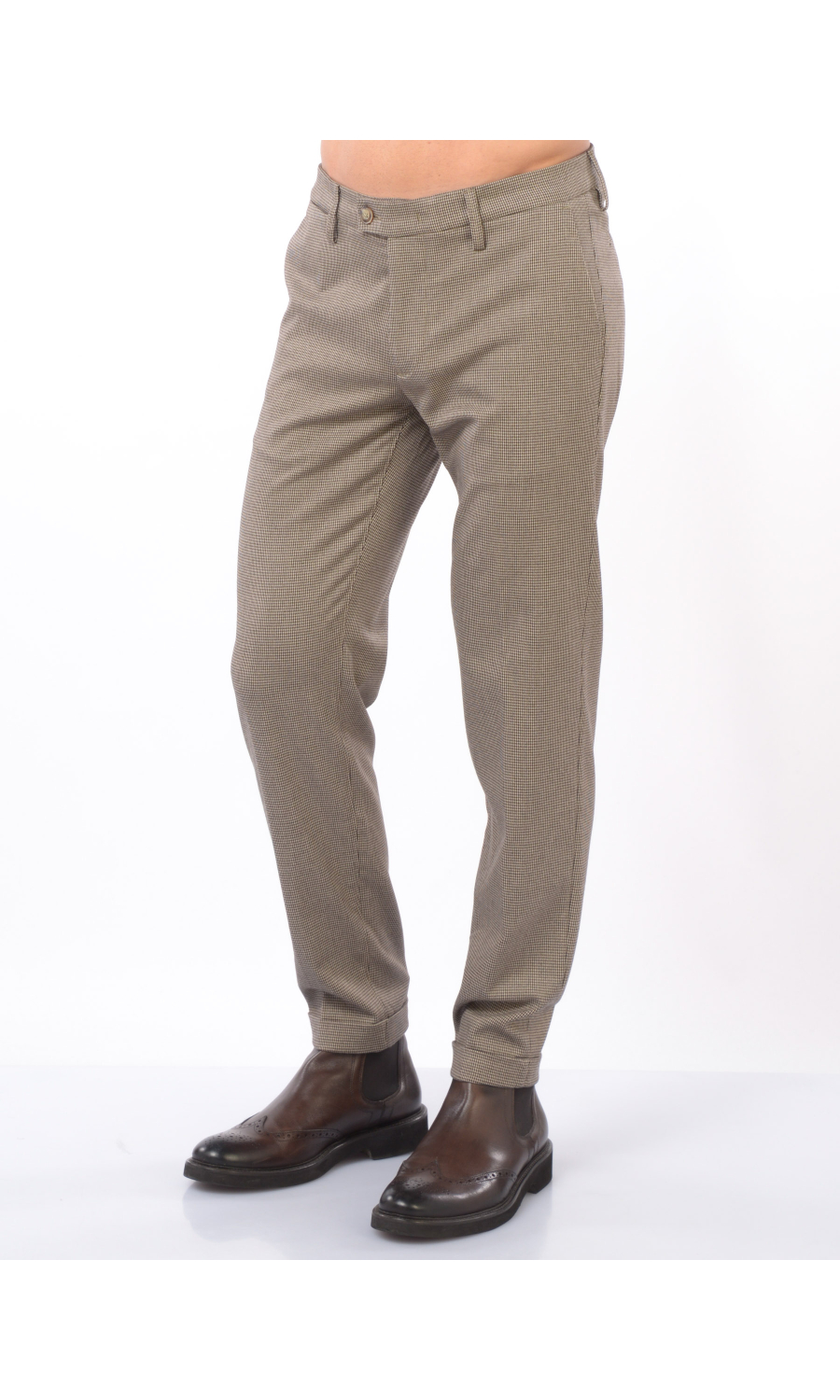 pantalone da uomo Rehash chino pied e poule