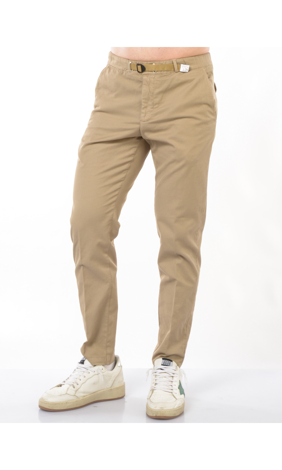 pantalone da uomo White Sand chino in cotone e lino