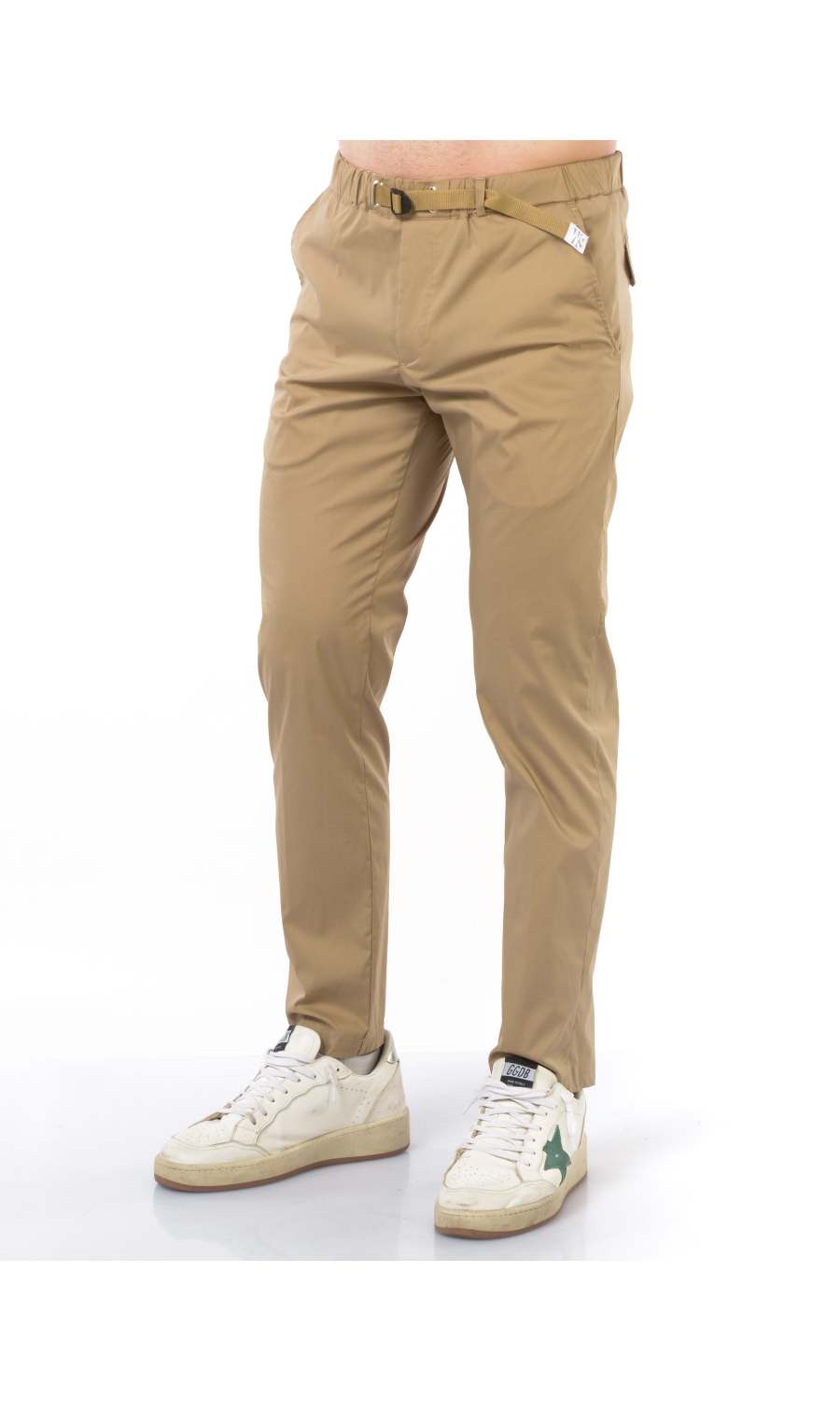 pantalone da uomo White Sand chino in cotone tecnico