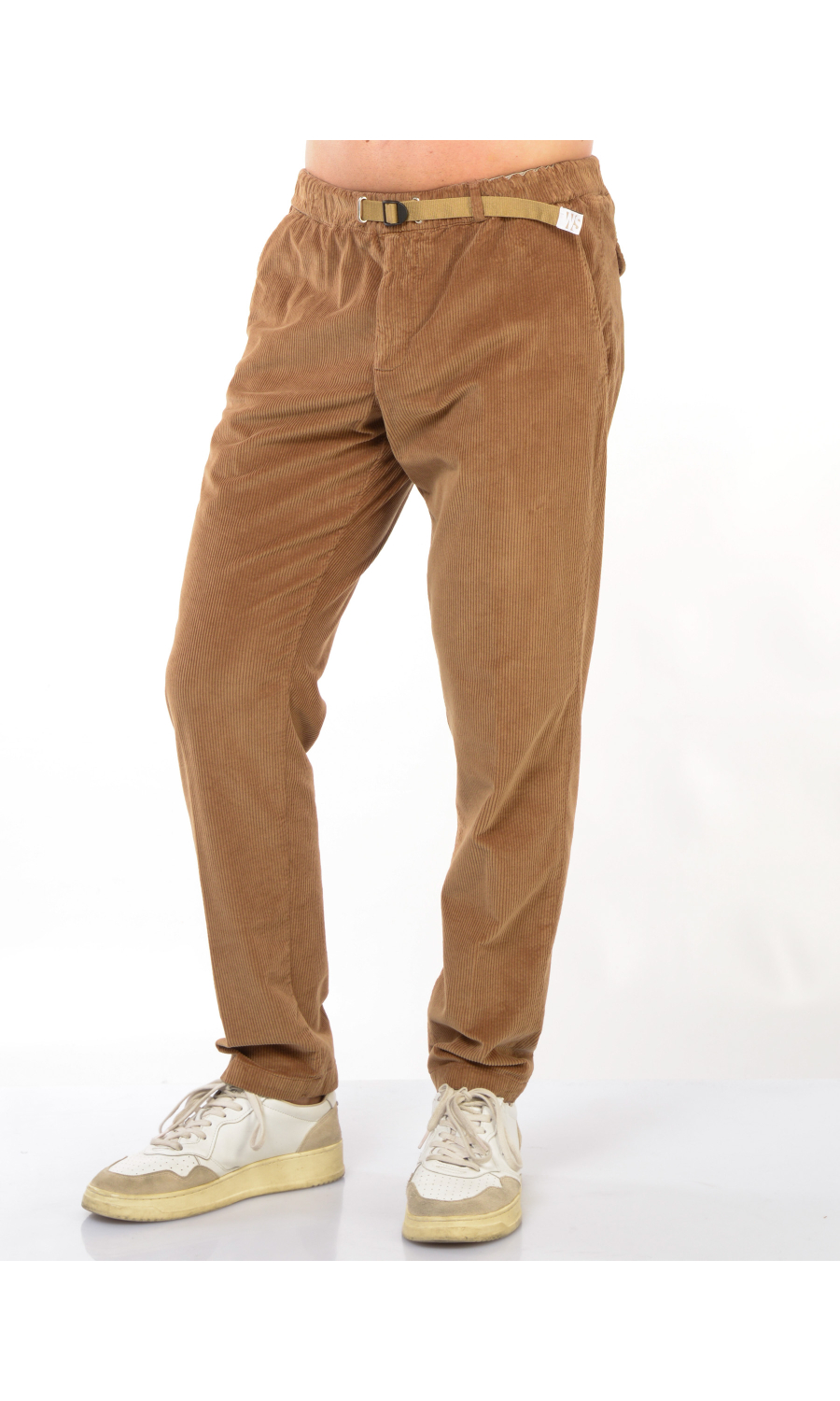 pantalone da uomo White Sand in velluto con coulisse