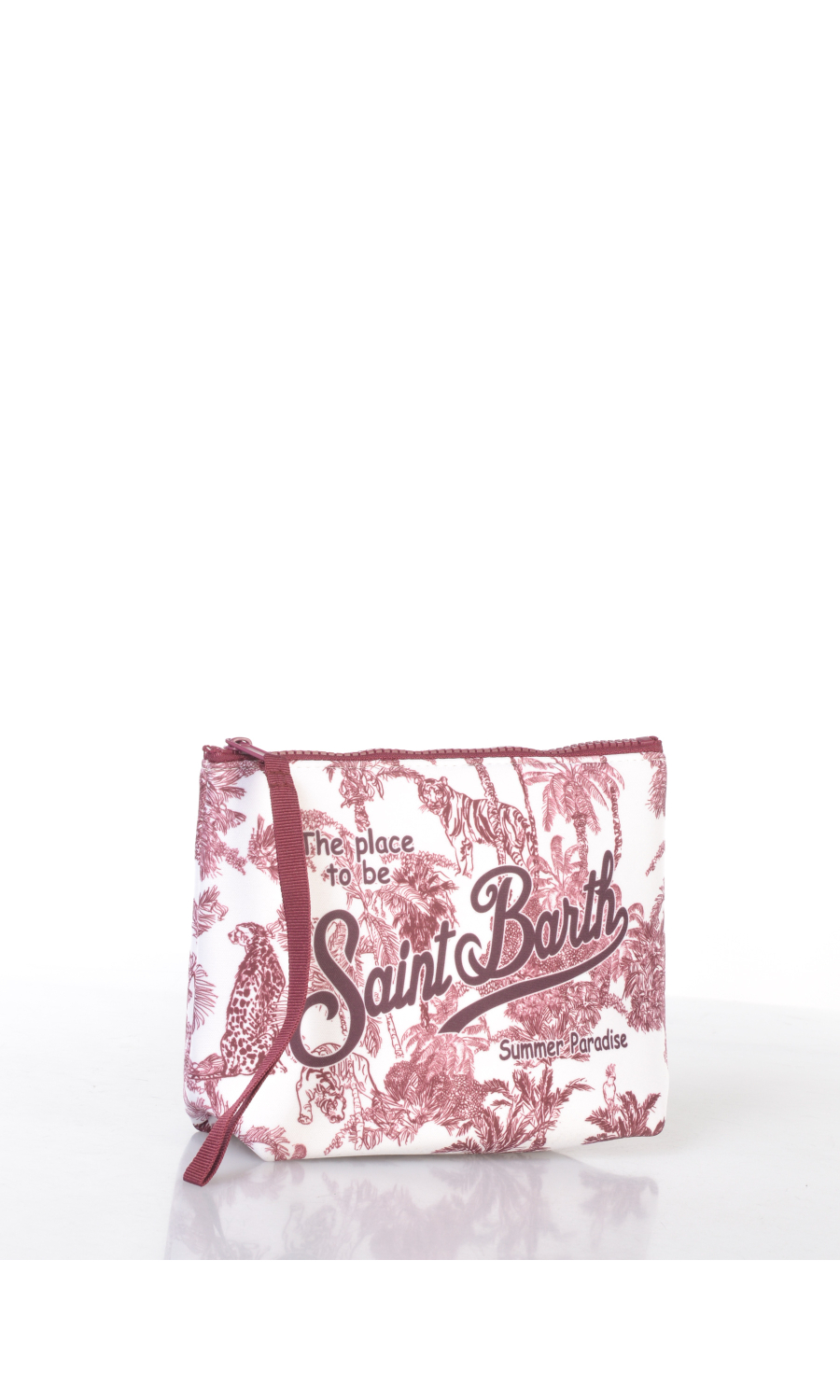 pochette da donna Mc2 Saint Barth a fantasia giungla con logo