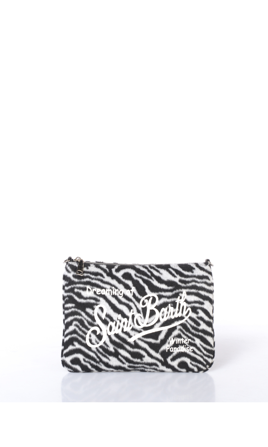pochette da donna Mc2 Saint Barth in feltro zebrato con tracolla