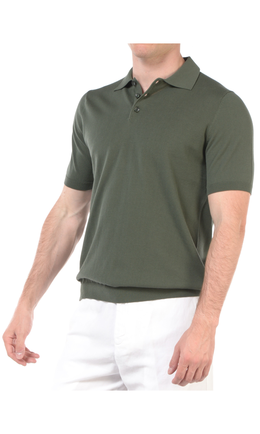 polo da uomo Jeordies in maglia tre bottoni