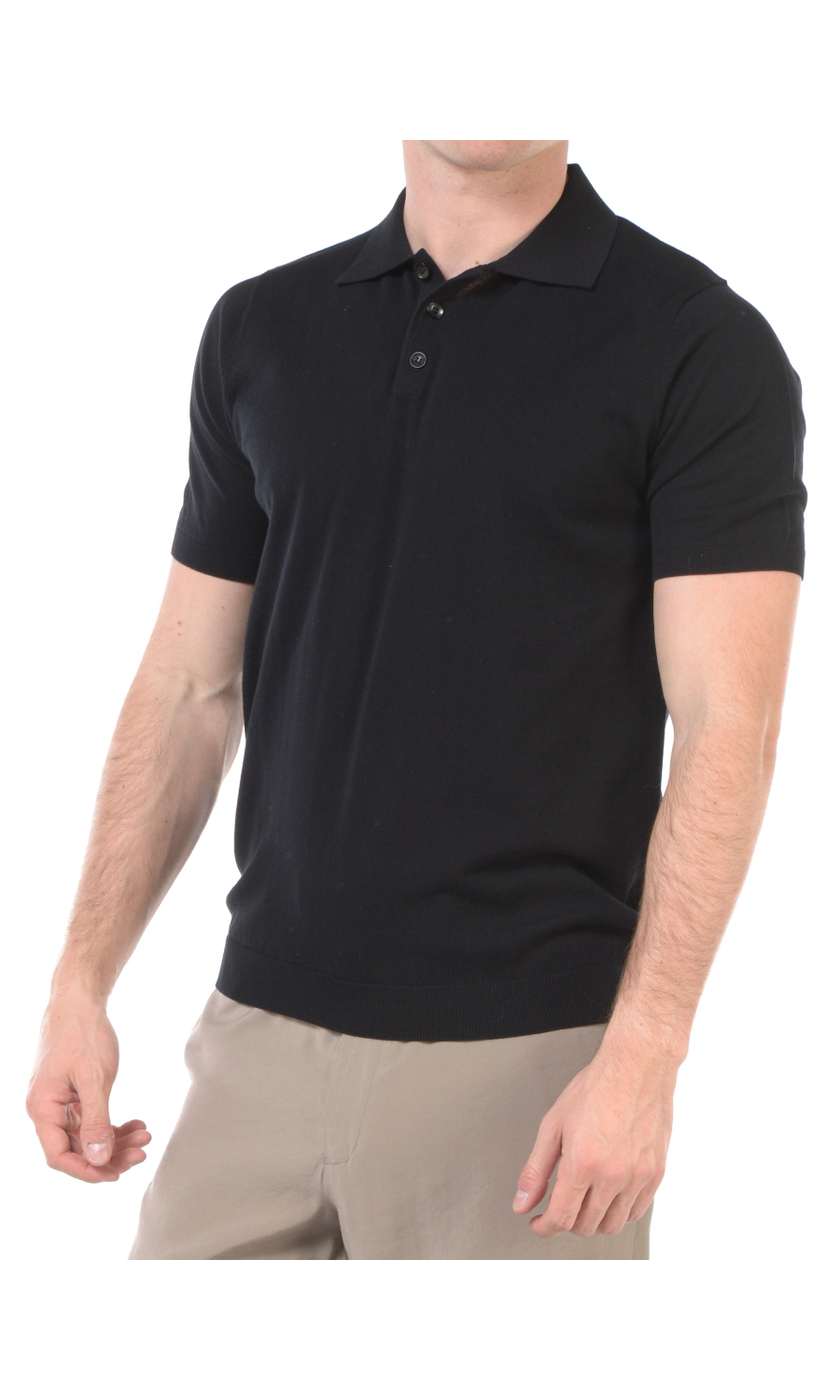 polo da uomo Jeordies in maglia tre bottoni