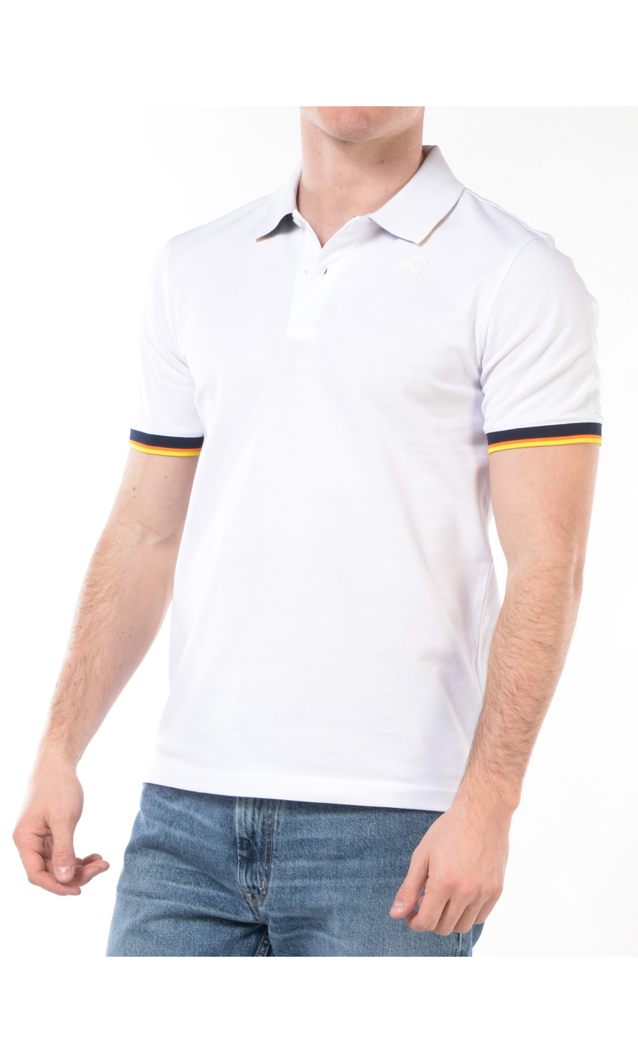 polo da uomo K Way con profili e logo