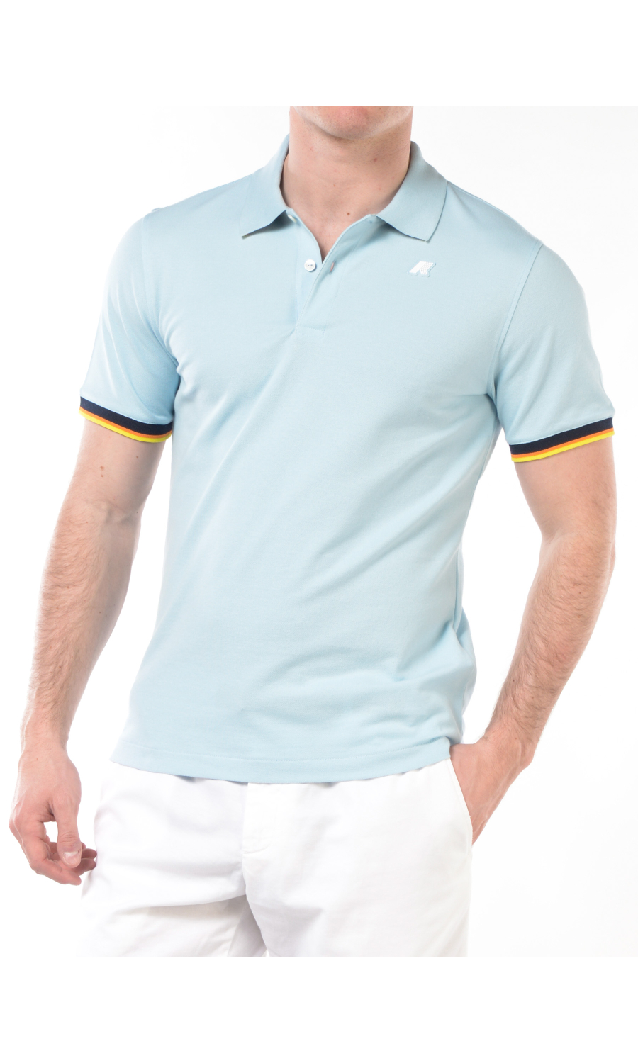 polo da uomo K Way con profili e logo