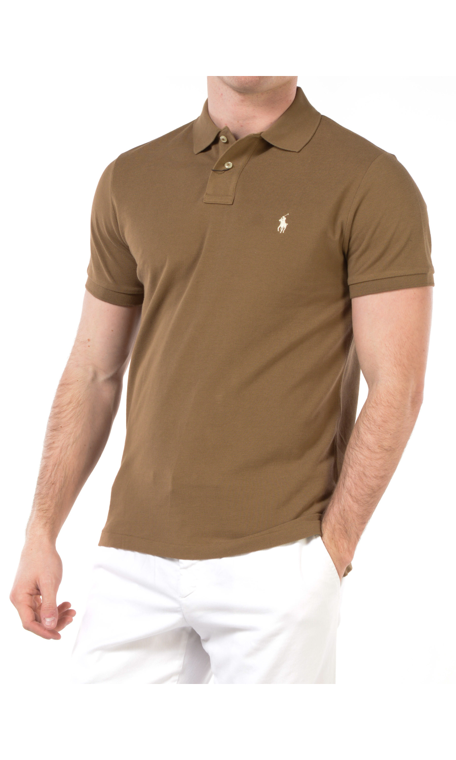 polo da uomo Ralph Lauren Custom Slim Fit con logo