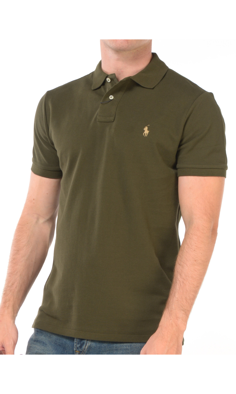 polo da uomo Ralph Lauren Custom Slim Fit con logo