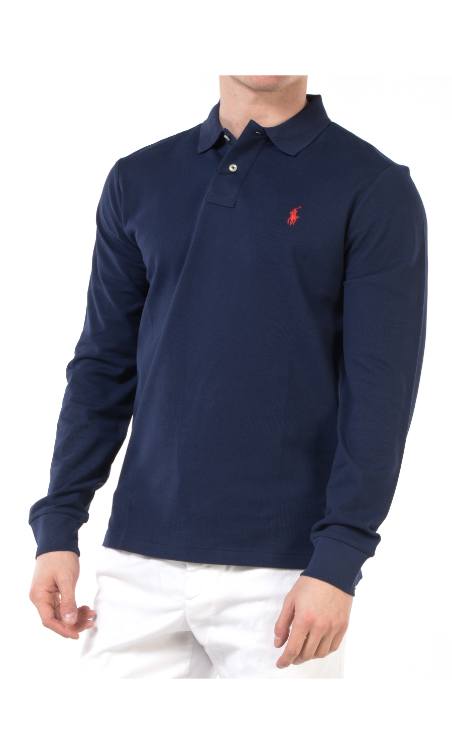 polo da uomo Ralph Lauren Slim Fit a manica lunga