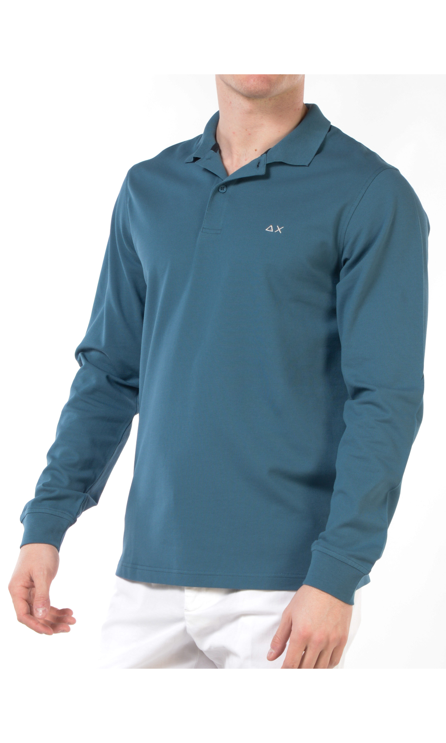 polo da uomo Sun68 a manica lunga con logo