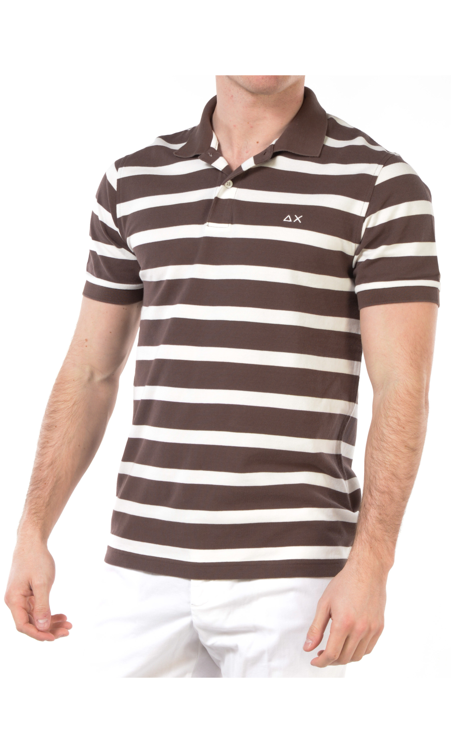 polo da uomo Sun68 a righe con logo