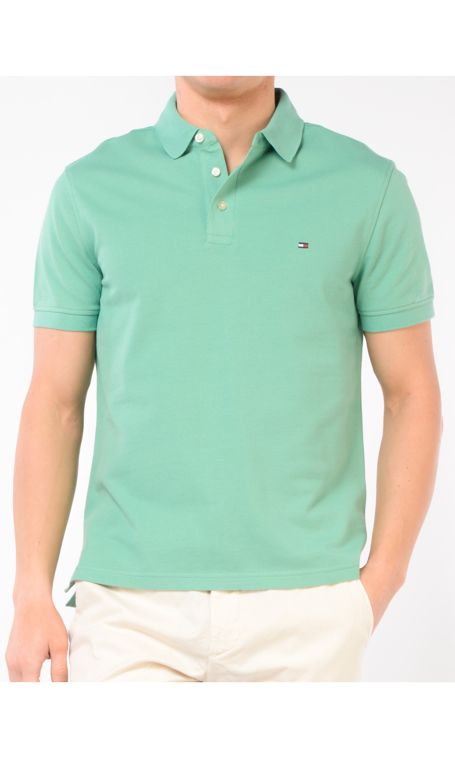 polo da uomo Tommy Hilfiger in piquet con logo