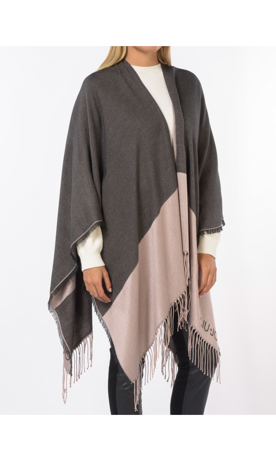poncho da donna Liu Jo logato con frange