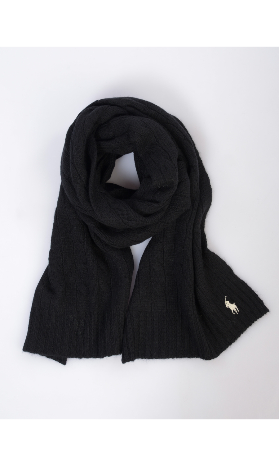 sciarpa da donna Ralph Lauren in lana e cachemire a trecce