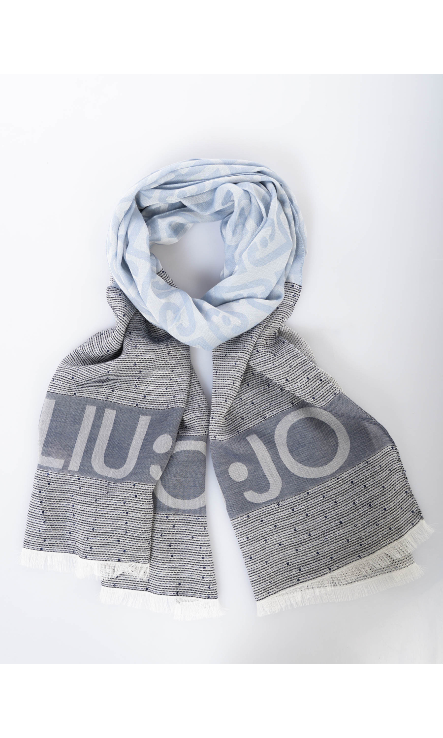 stola da donna Liu Jo a fantasia loghi con lurex e paillettes