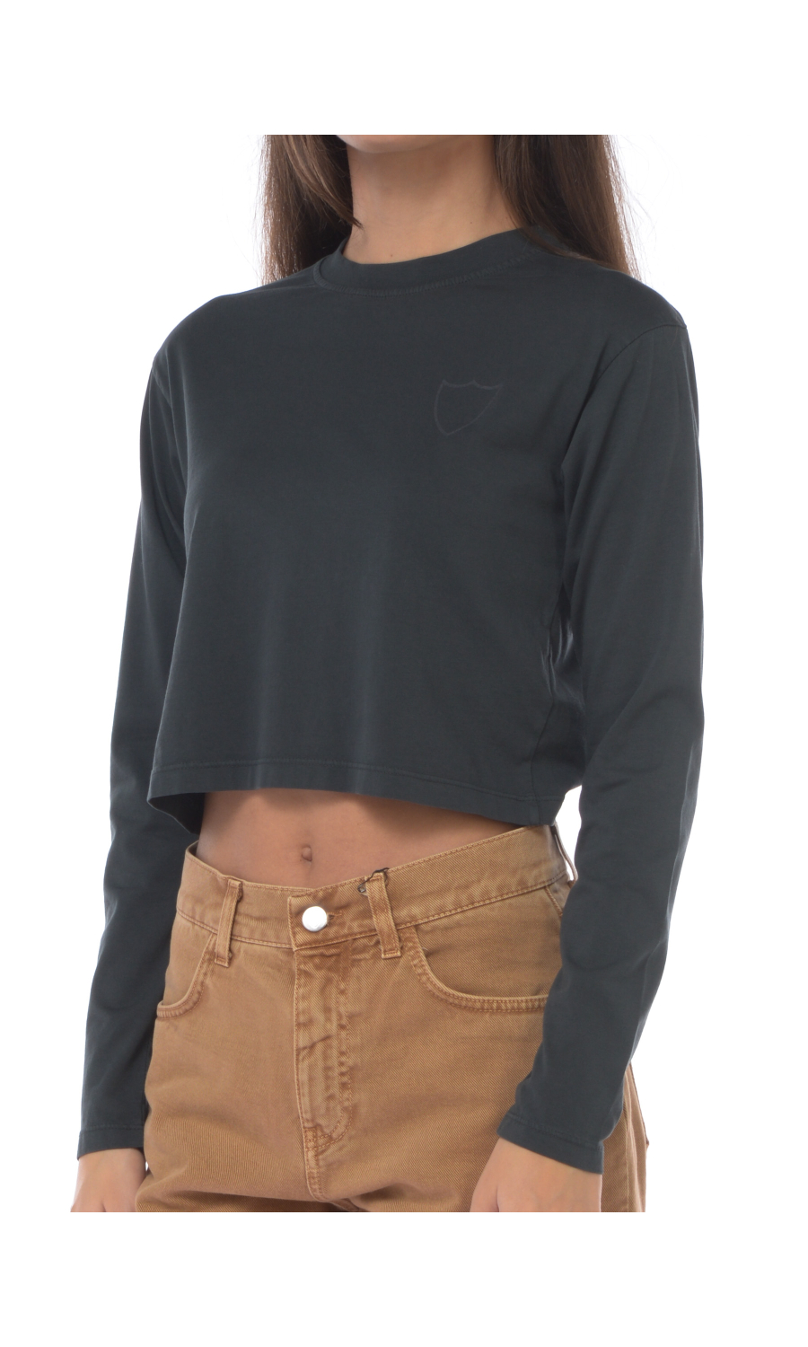 t Shirt da donna Htc Los Angeles cropped manica lunga