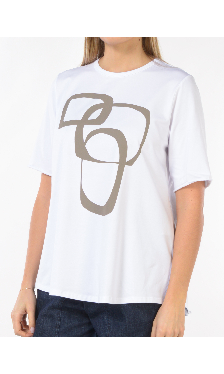 t Shirt da donna Jurere con spacchi e stampa