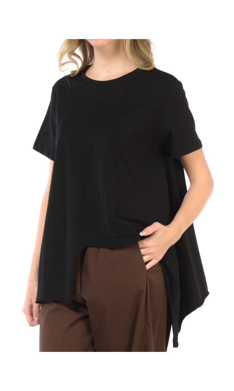 t Shirt da donna Jurere asimmetrica con taglio