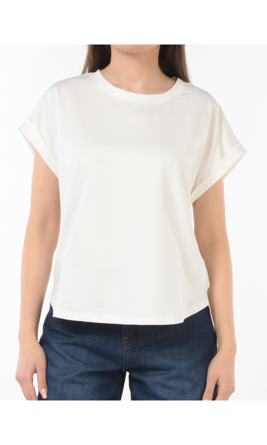 t Shirt da donna Kaos boxy con maniche ad aletta