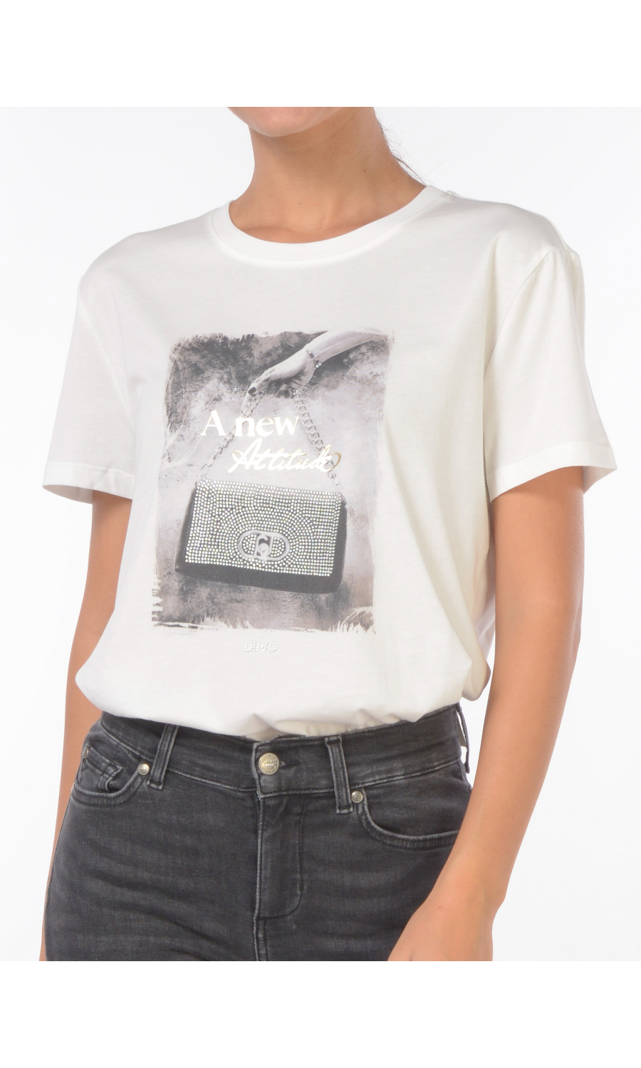 t Shirt da donna Liu Jo girocollo stampa new attitude