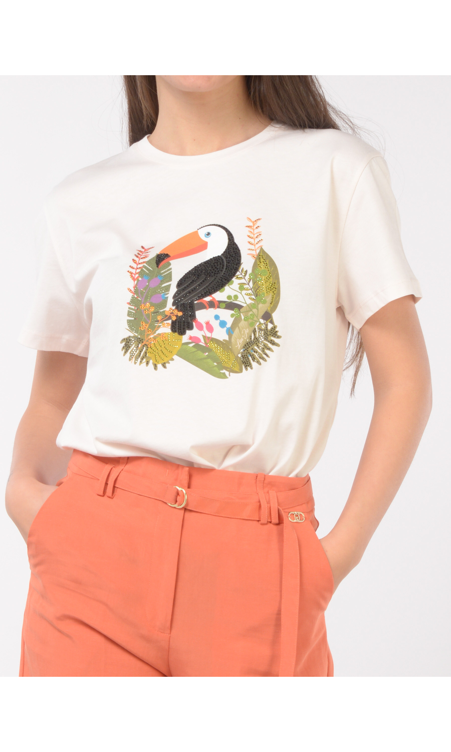 t Shirt da donna Liu Jo con stampa e strass