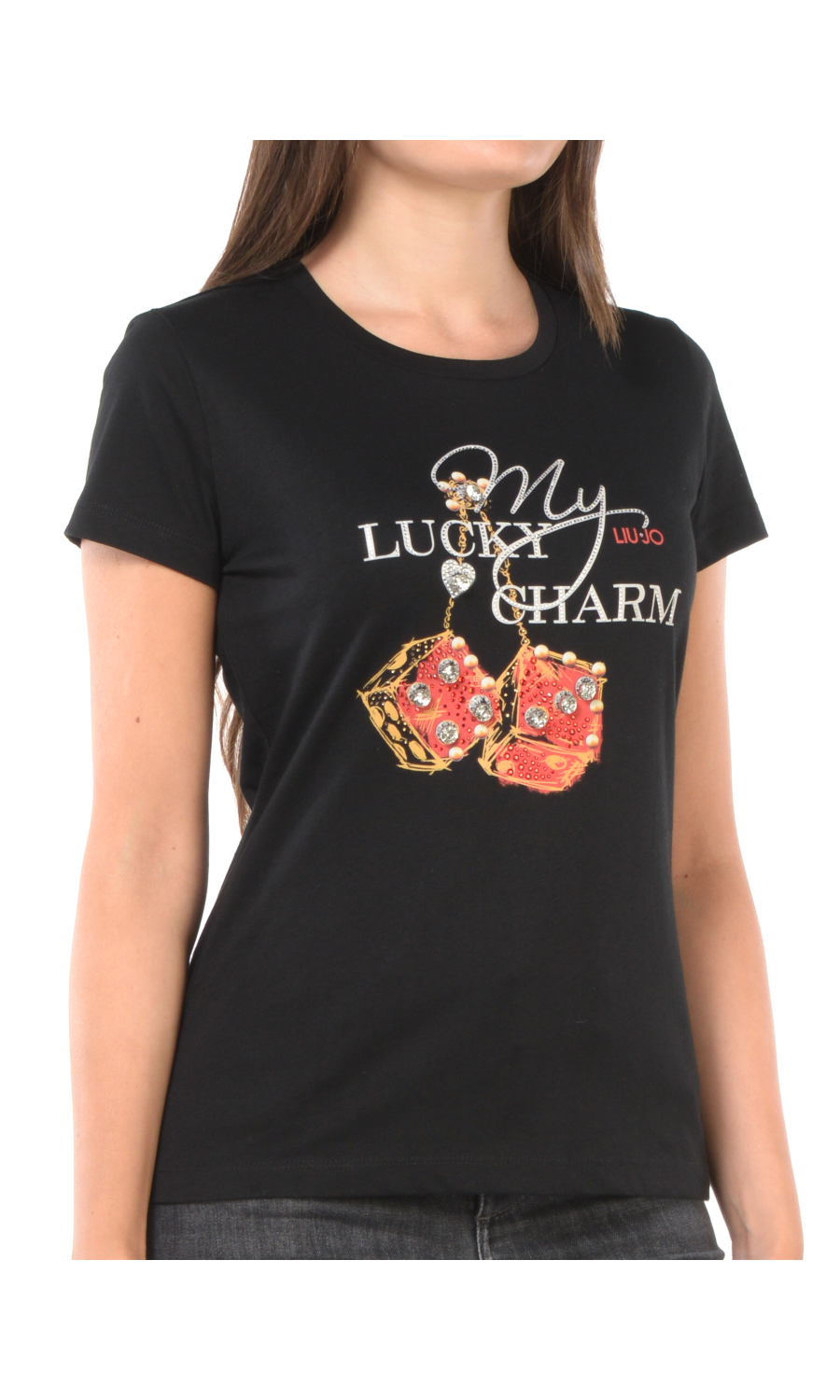 t Shirt da donna Liu Jo con stampa e applicazioni gioiello