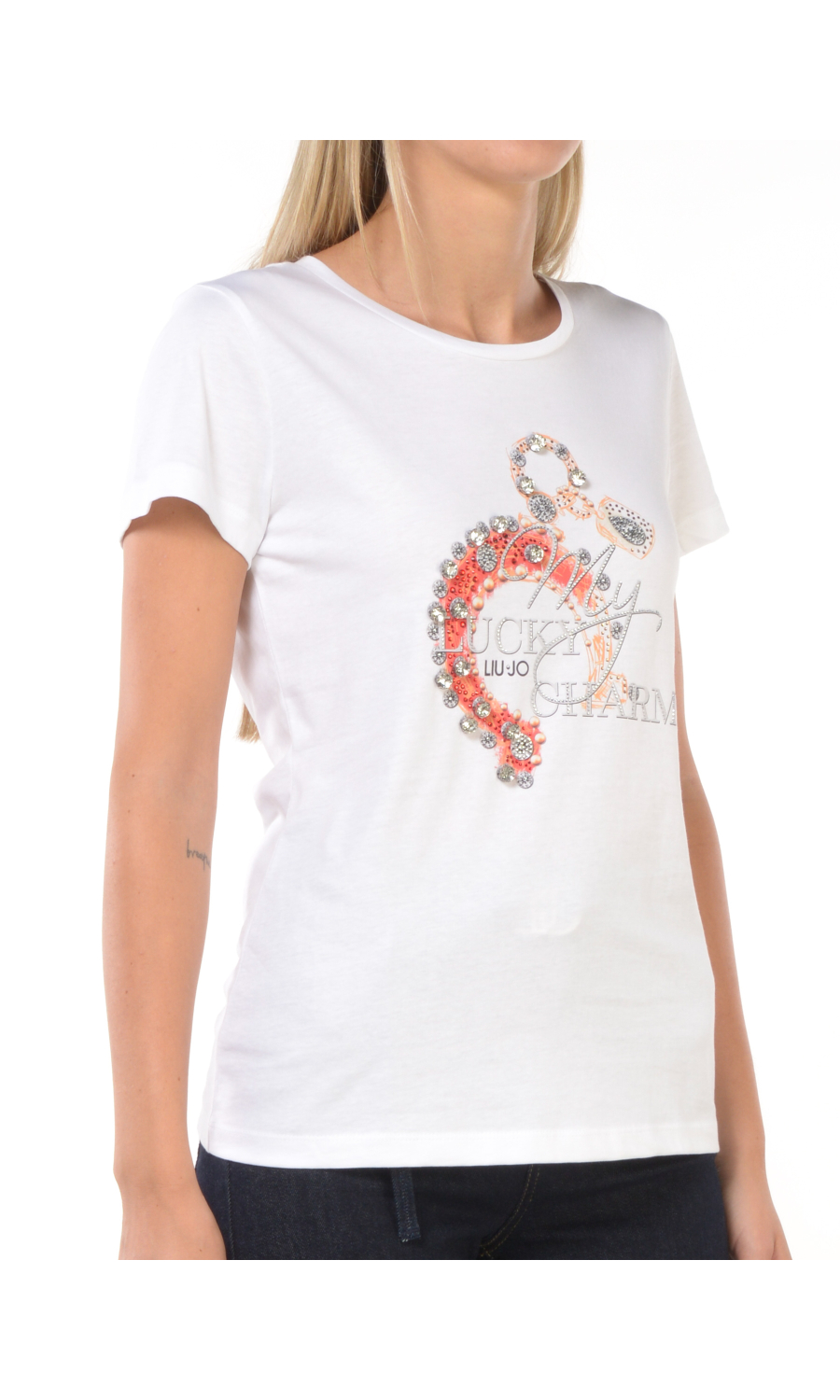 t Shirt da donna Liu Jo con stampa e applicazioni gioiello