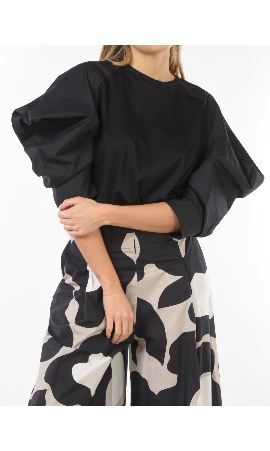 t Shirt da donna Meimeij bitessuto con maniche baloon