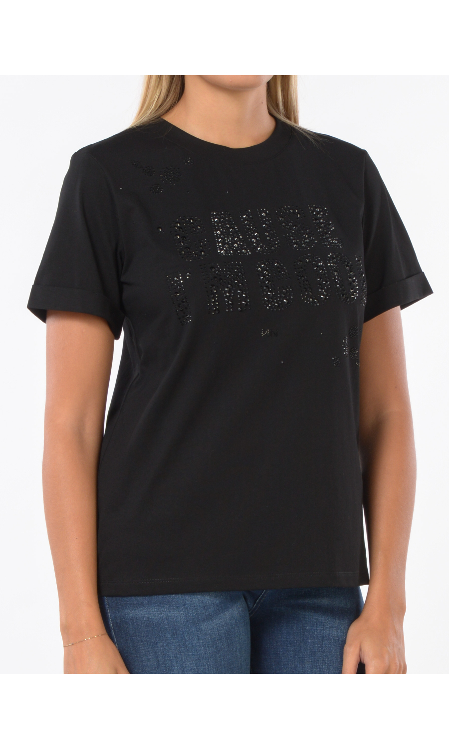 t Shirt da donna Nenette girocollo con applicazioni