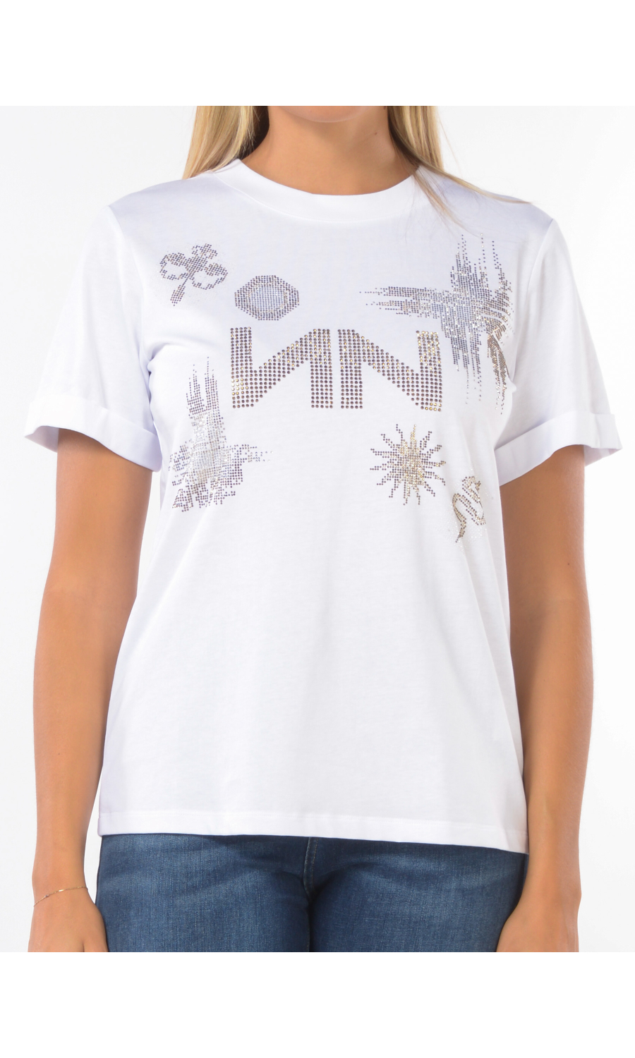 t Shirt da donna Nenette con logo ed applicazioni