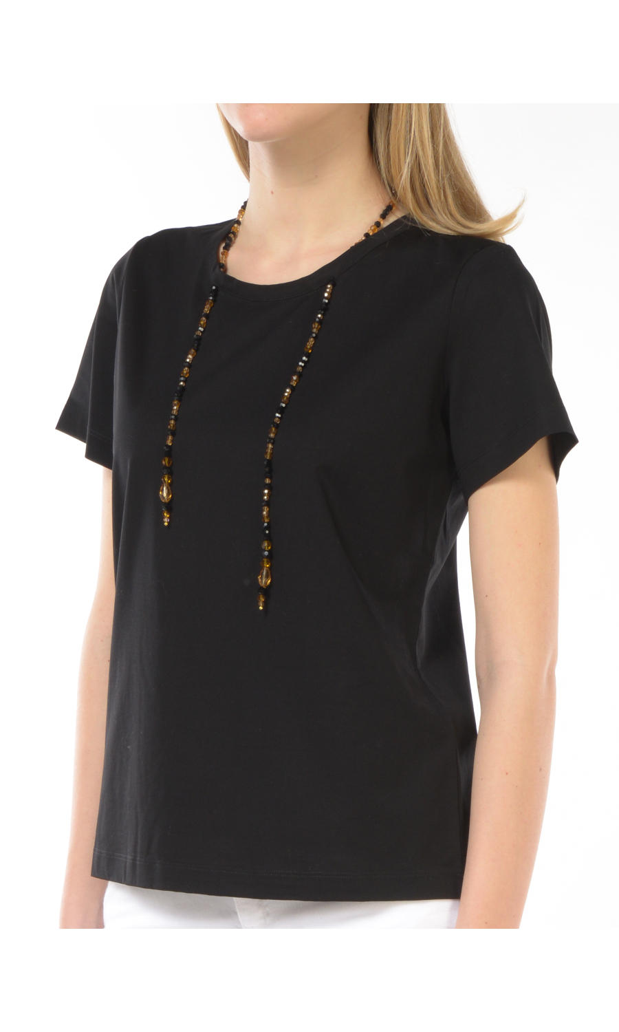 t Shirt da donna Nenette a girocollo con collana