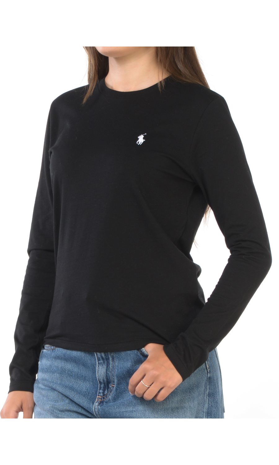 t Shirt da donna Ralph Lauren a manica lunga con logo