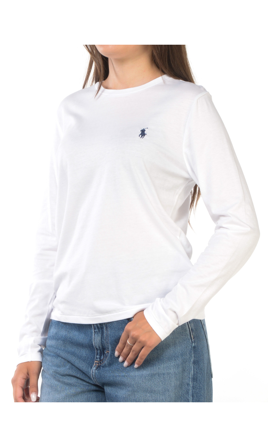t Shirt da donna Ralph Lauren a manica lunga con logo