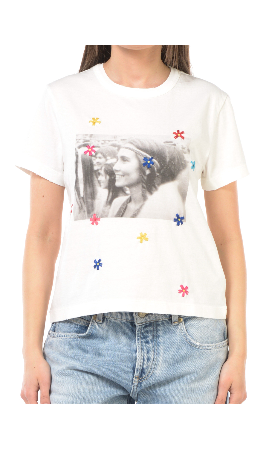 t Shirt da donna Roy Roger's con stampa e ricami