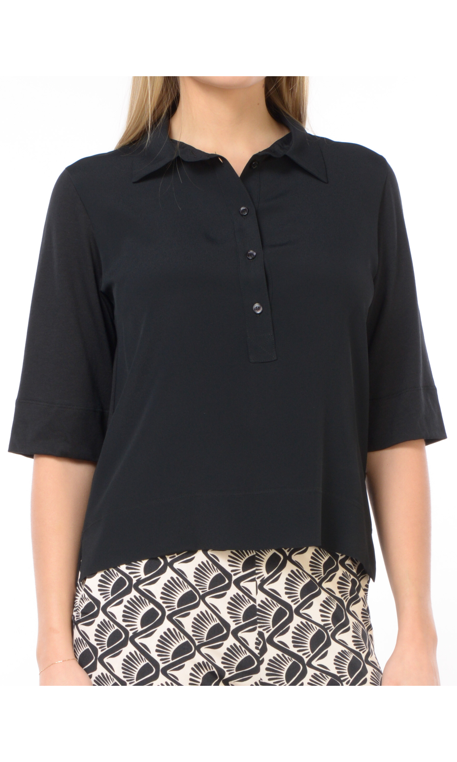 t Shirt da donna Seventy bitessuto con colletto