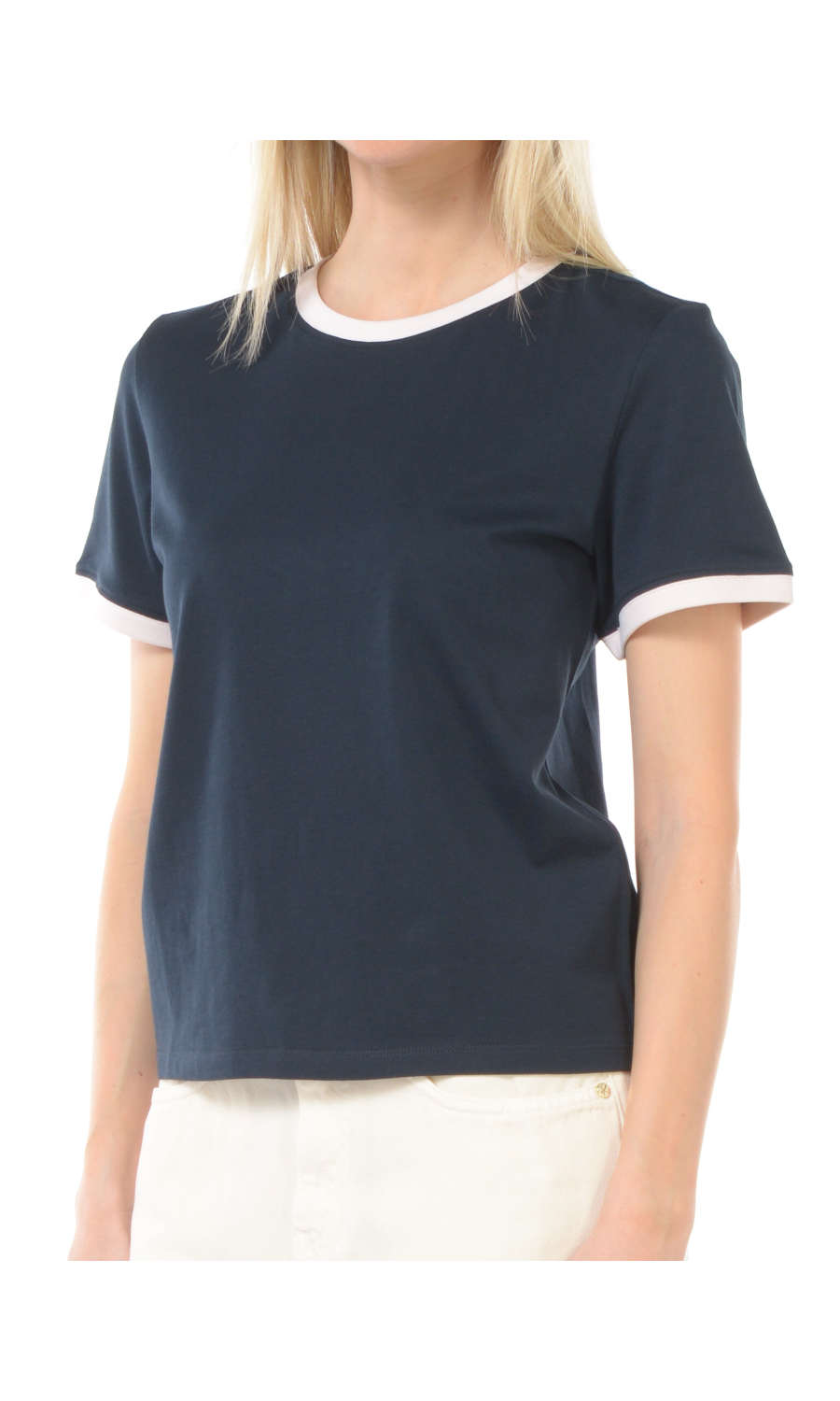 t Shirt da donna Seventy a girocollo con profili