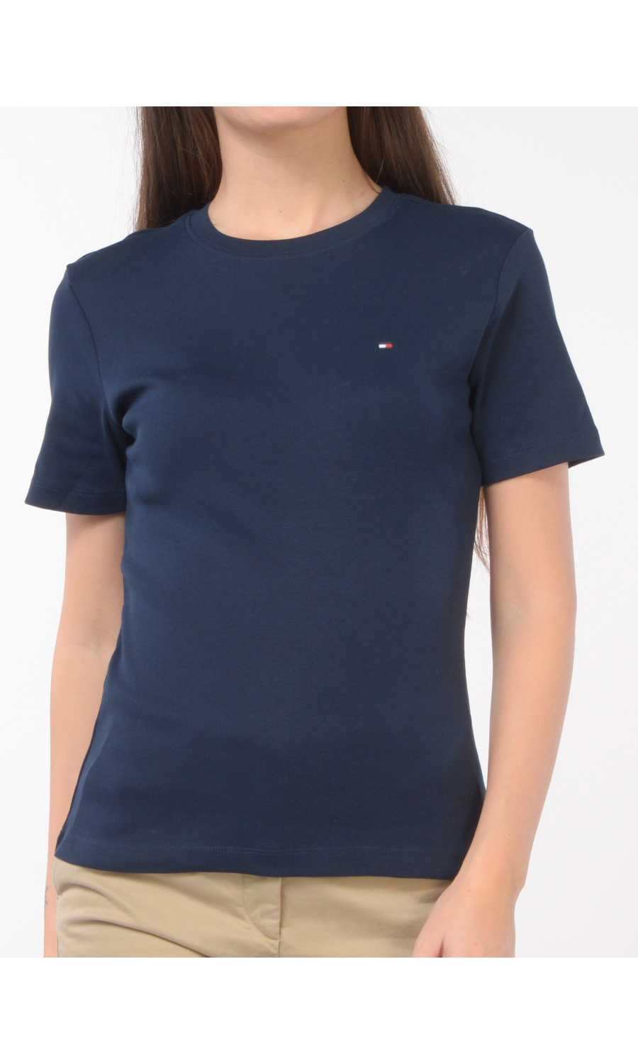 t Shirt da donna Tommy Hilfiger a manica corta Slim Fit