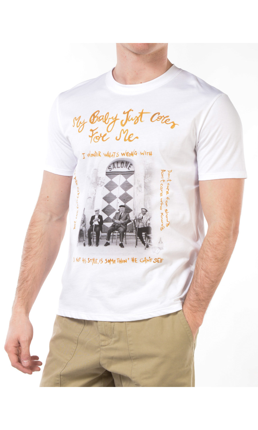 t Shirt da uomo Bob a girocollo con stampa e scritte