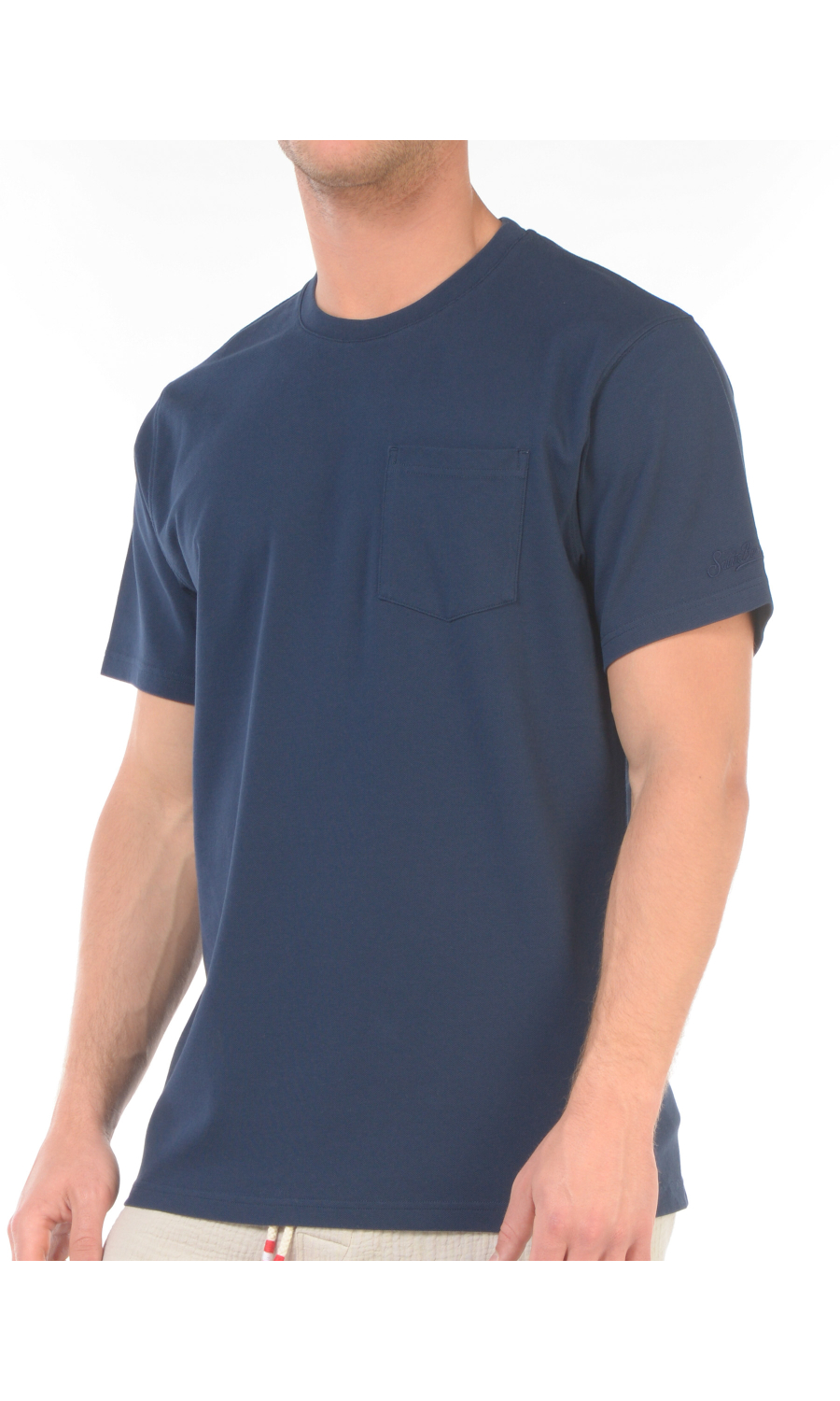 t Shirt da uomo Mc2 Saint Barth in piquet con tasca