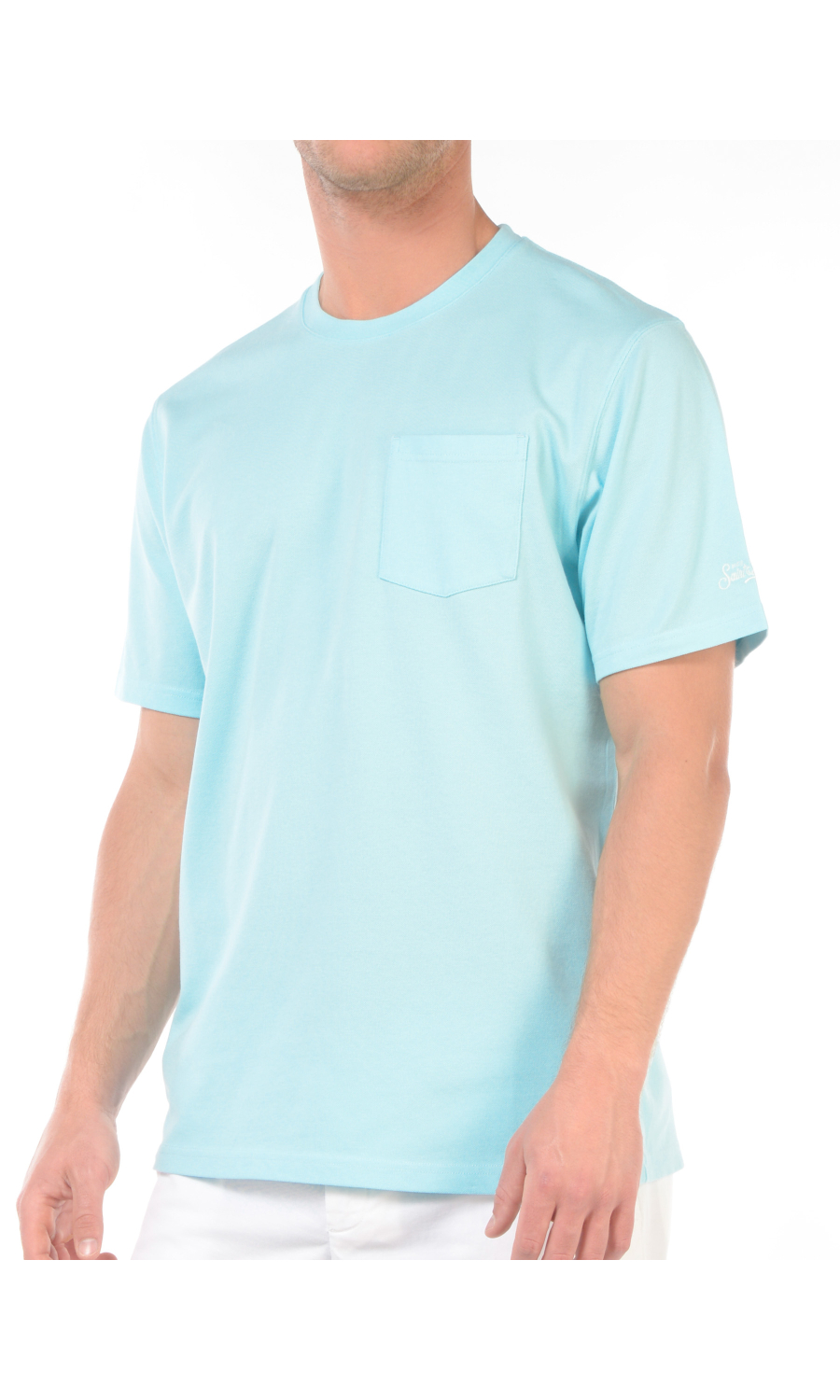 t Shirt da uomo Mc2 Saint Barth in piquet con tasca