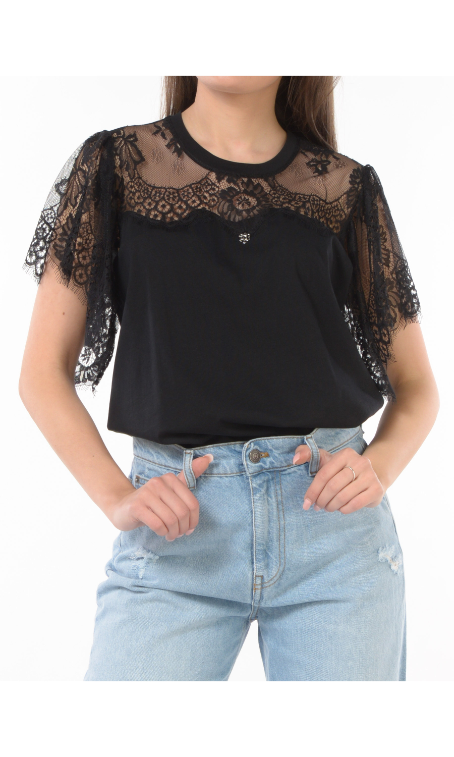 top da donna Aniye By Harlem con inserto in pizzo